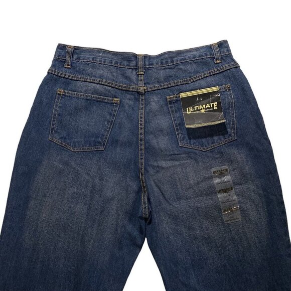 Ultimate Apparel Women Dark Wash Jeans Sz 14 NWT Flared Leg 100% Cotton Denim - Picture 9 of 14